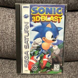 TESTED! Sonic 3D Blast for Sega Saturn Long Box CIB Complete in Box
